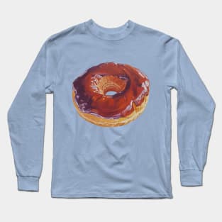 Chocolate Dip Donut painting (#3) Long Sleeve T-Shirt
